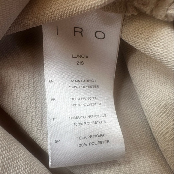 IRO Cream Asymmetrical Skirt With Side Ruching 36/ US Size 4 Excellent Condition - Picture 5 of 8